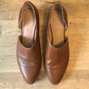 Madewell The Lucie Leather Ankle Cut Out Booties Brown SZ 8.5.